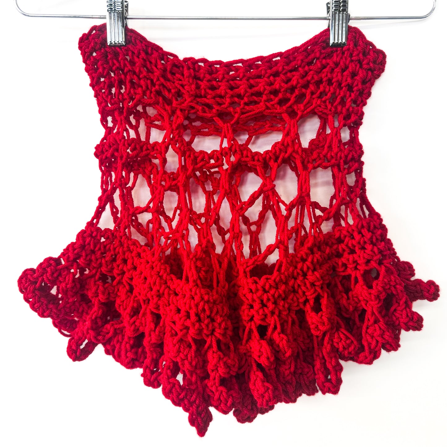 RED CROCHET MINI SKIRT 1/1