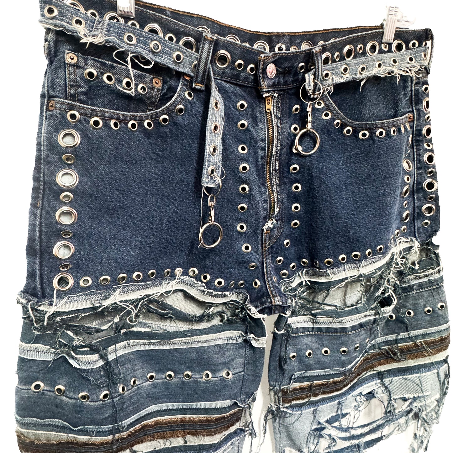CLOWDEZ 1/1 W34 Denim Distressed Shorts