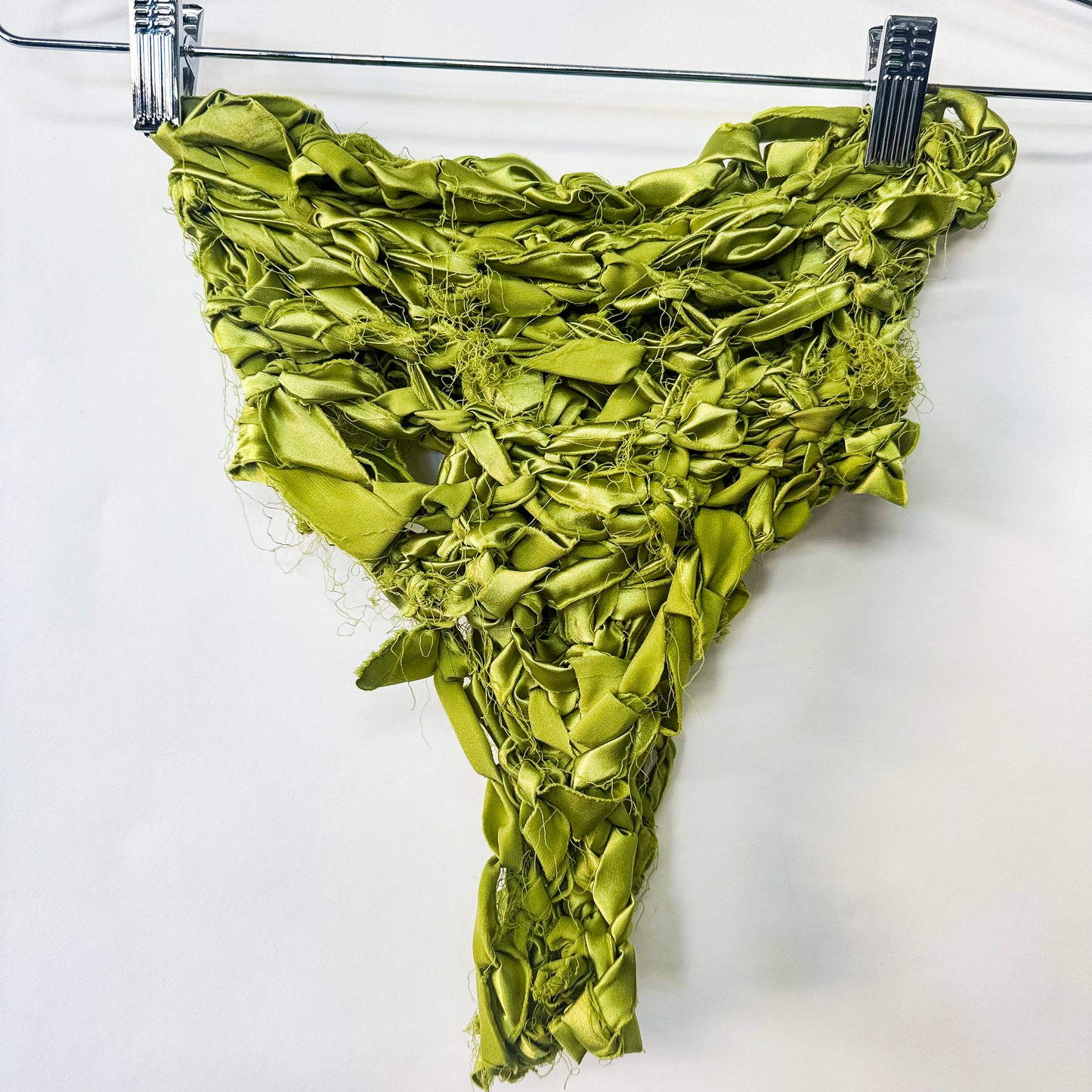 RAVEN CRAVE LIME GREEN KNOTTED GREEN BRA TOP AND HIGH WAISTED BOTTOM SET 1/1