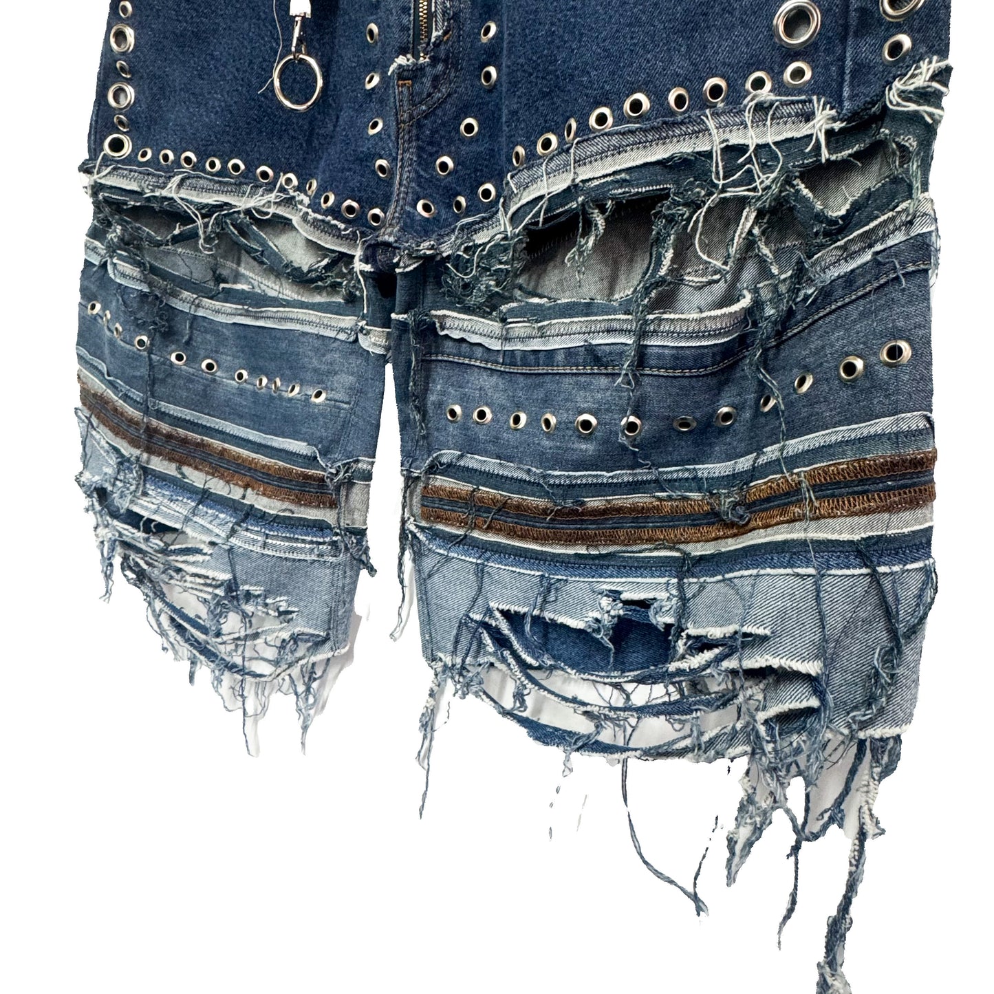 CLOWDEZ 1/1 W34 Denim Distressed Shorts