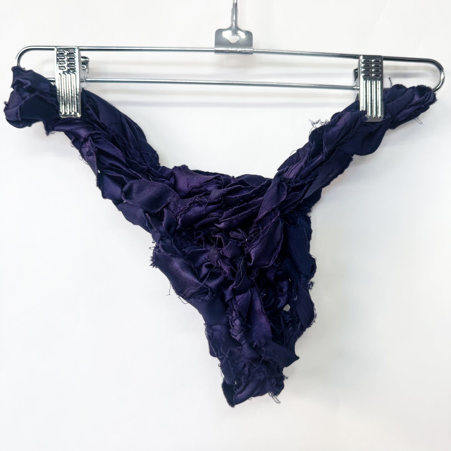 PURPLE SATIN BRA/BOTTOM/LEGWARMER 3 PIECE SET 1/1