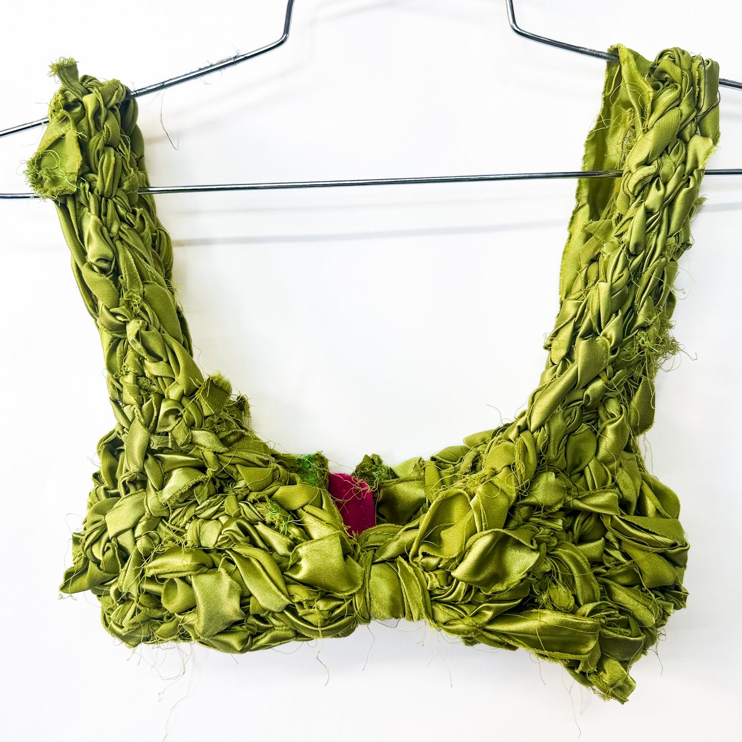 RAVEN CRAVE LIME GREEN KNOTTED GREEN BRA TOP AND HIGH WAISTED BOTTOM SET 1/1