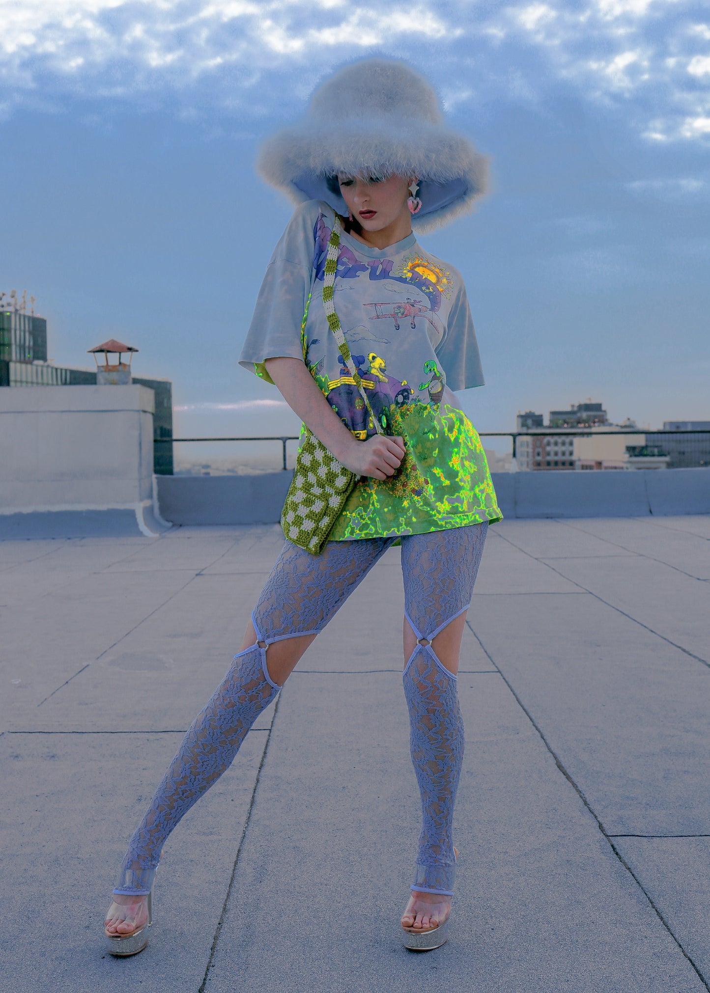 FEATHER & SILK BAD HAT