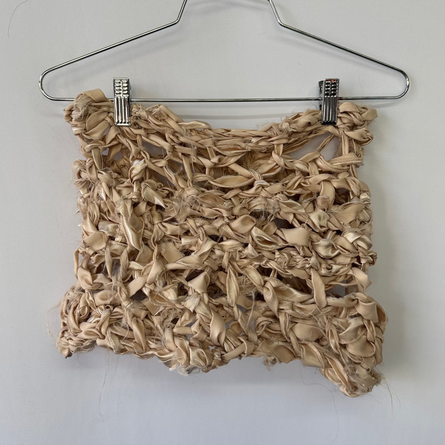 RAVEN CRAVE BEIGE KNOTTED SKIRT 1/1