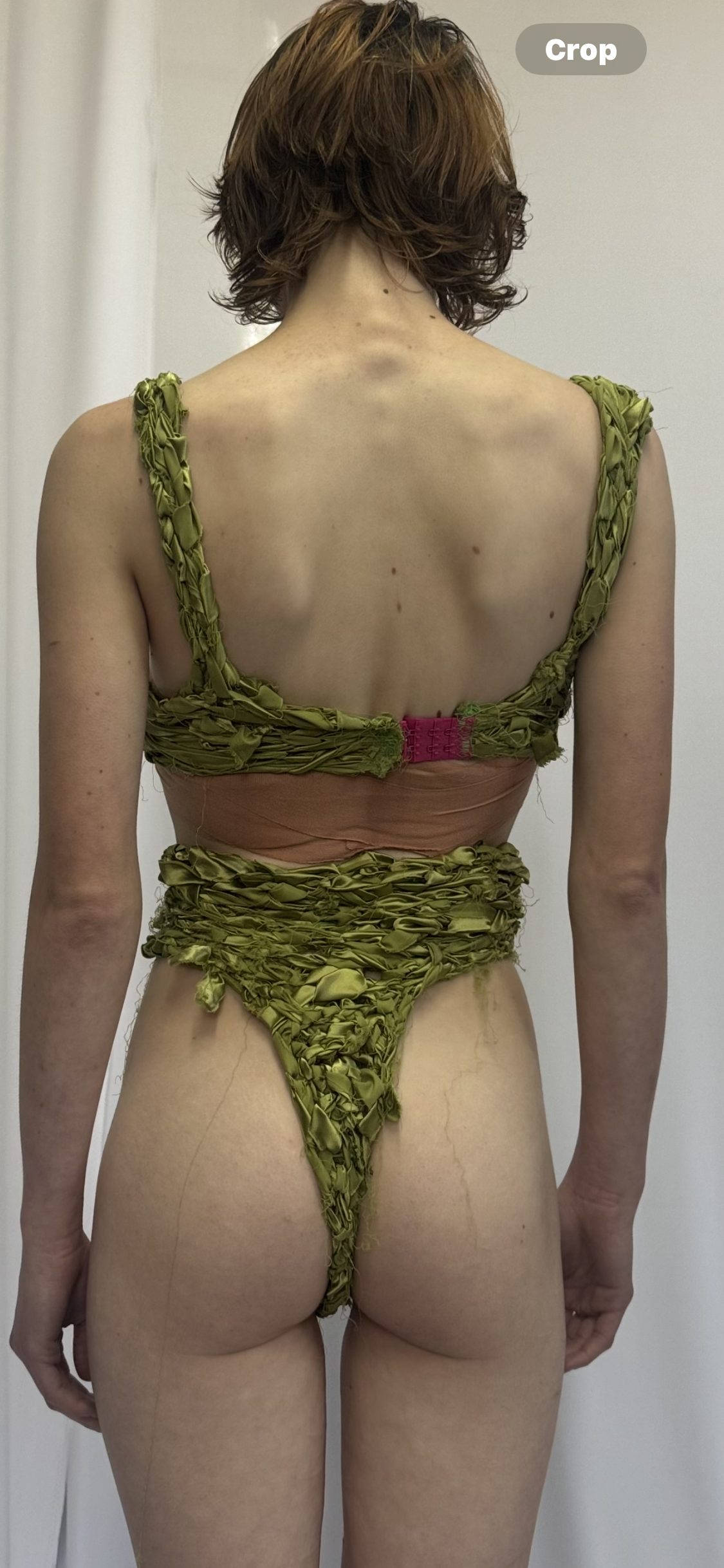 RAVEN CRAVE LIME GREEN KNOTTED GREEN BRA TOP AND HIGH WAISTED BOTTOM SET 1/1