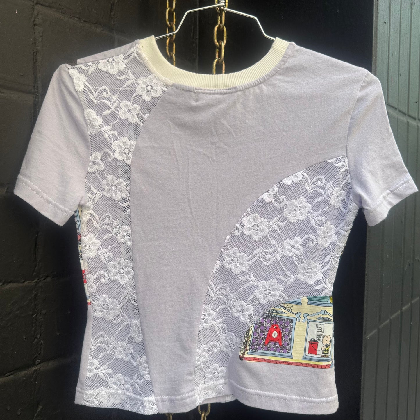 GOLUB UDP OFF WHITE LACE UPCYCLED BABY TEE MULTIPLE COLORS