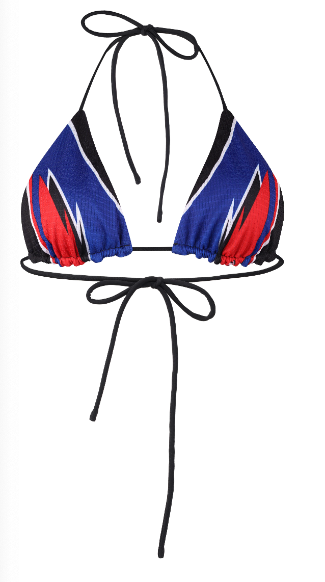 GOLUB UDP UPCYCLED RED/BLUE/BLACK BIKINI TOP 1/1