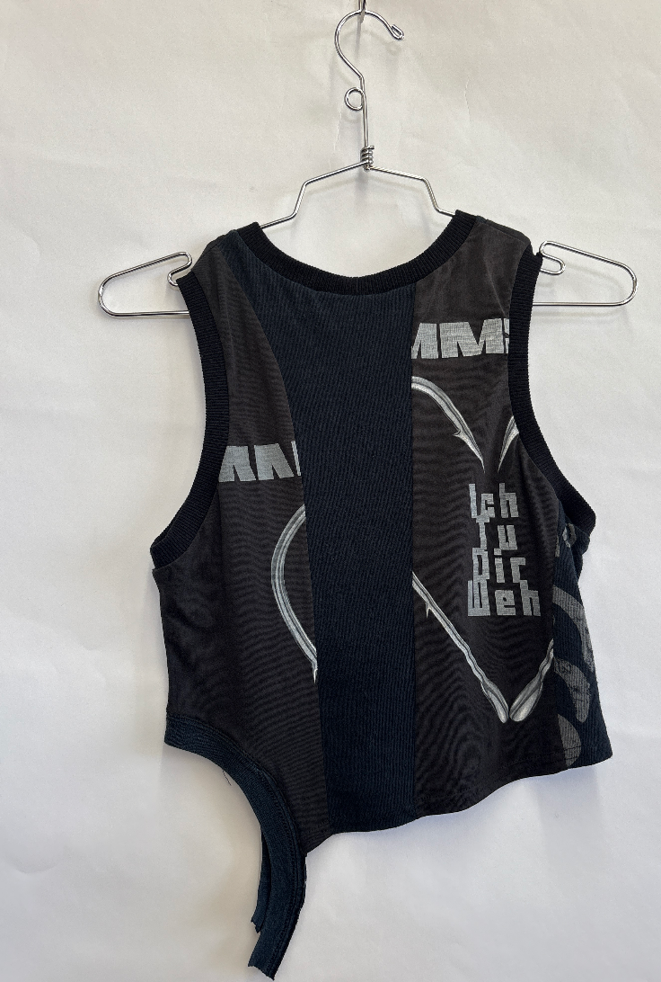 GOLUB UDP UPWORKED "ICH TU DIR WEH" ASYMMETRICAL TANK TOP 1/1