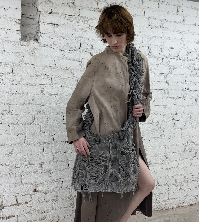 HIROKO HATA "SKINNY PANTS REVIVAL " DISTRESSED BAG