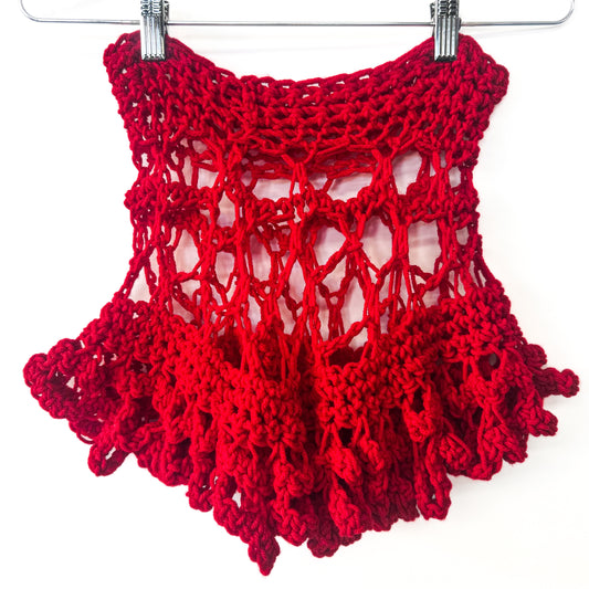 RED CROCHET MINI SKIRT 1/1