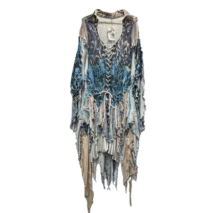 CLOWDEZ 1/1 Lace Up Cardigan Dress