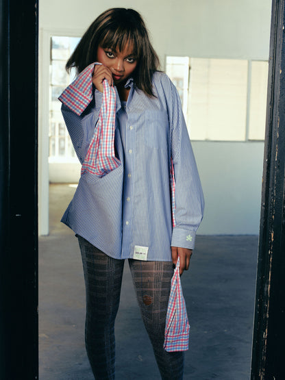 GOLUB UDP UPCYCLED STRIPED LONGSLEEVE BUTTON UP