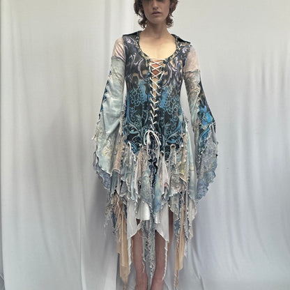 CLOWDEZ 1/1 Lace Up Cardigan Dress