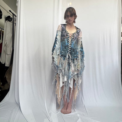 CLOWDEZ 1/1 Lace Up Cardigan Dress
