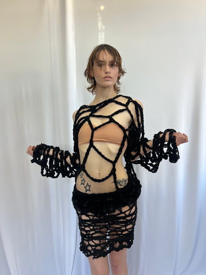CROCHET LONG SLEEVE TOP 1/1