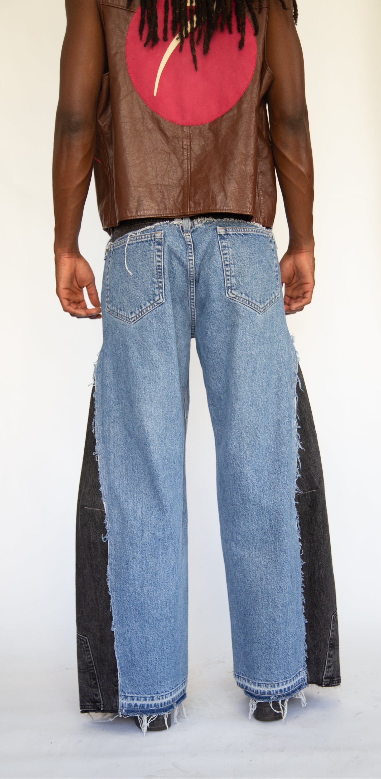 GOLUB UDP UPCYCLED WIDE LEG GREY/BLUE JEANS 1/1
