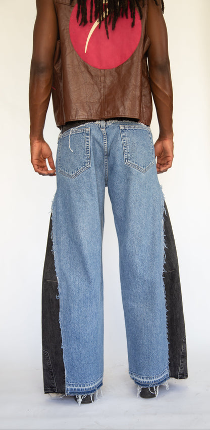GOLUB UDP UPCYCLED WIDE LEG GREY/BLUE JEANS 1/1