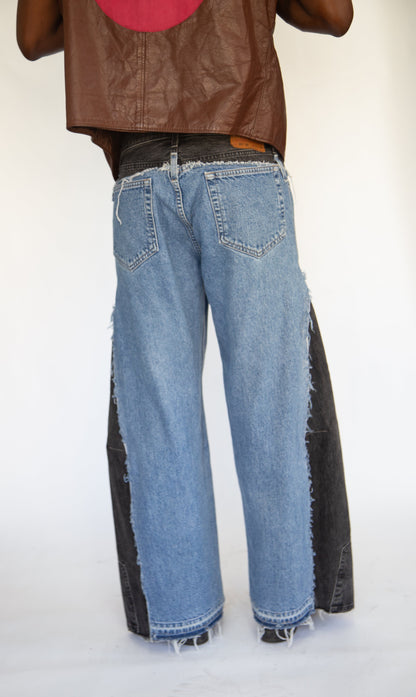 GOLUB UDP UPCYCLED WIDE LEG GREY/BLUE JEANS 1/1