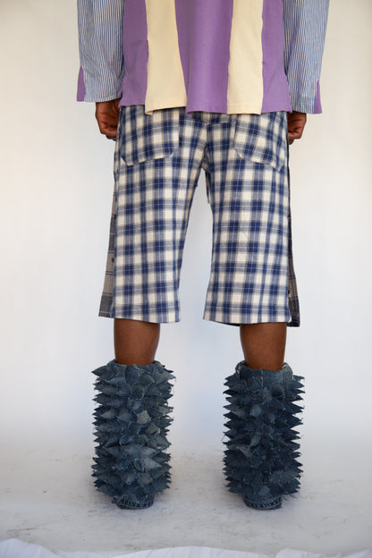 HIROKO HATA DENIM SPIKE BOOTS 1/1