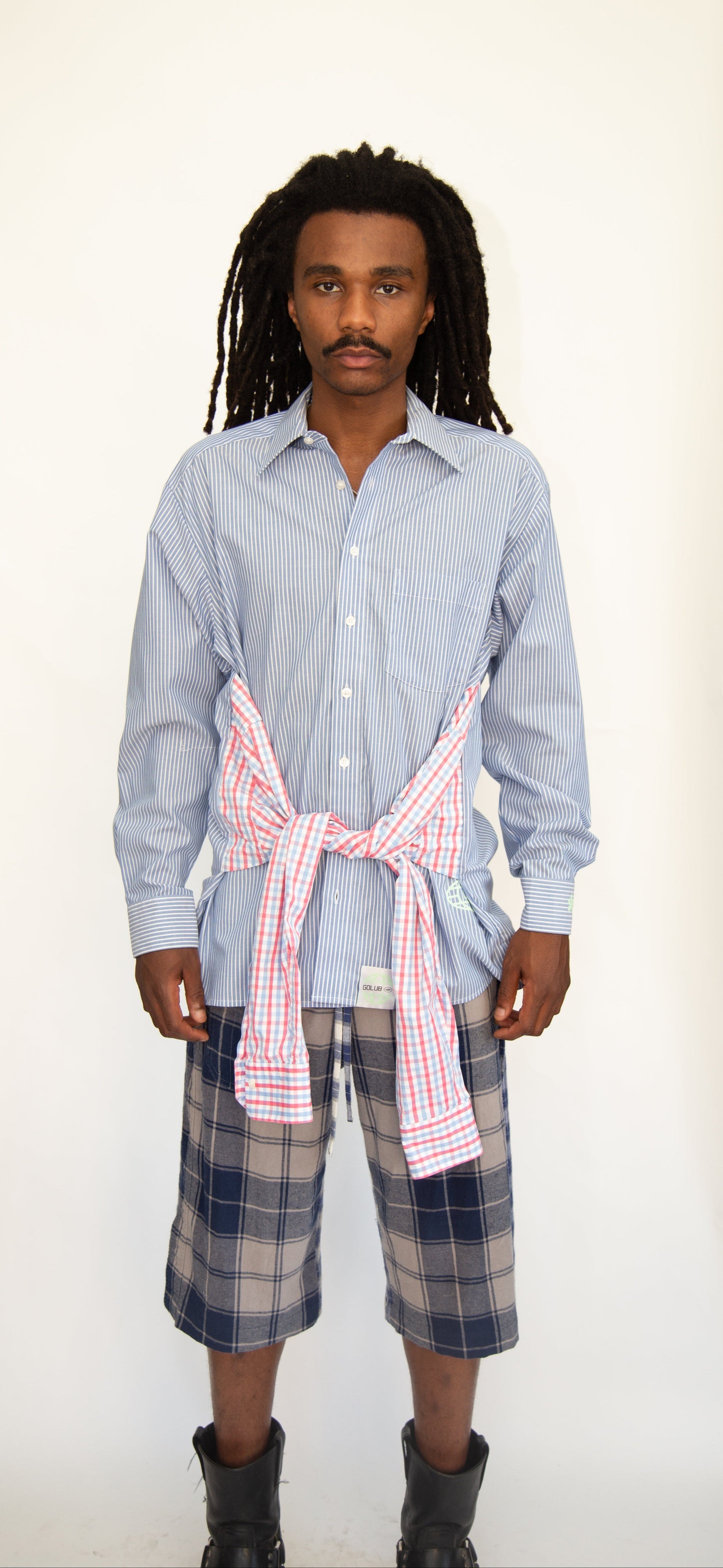 GOLUB UDP UPCYCLED STRIPED LONGSLEEVE BUTTON UP