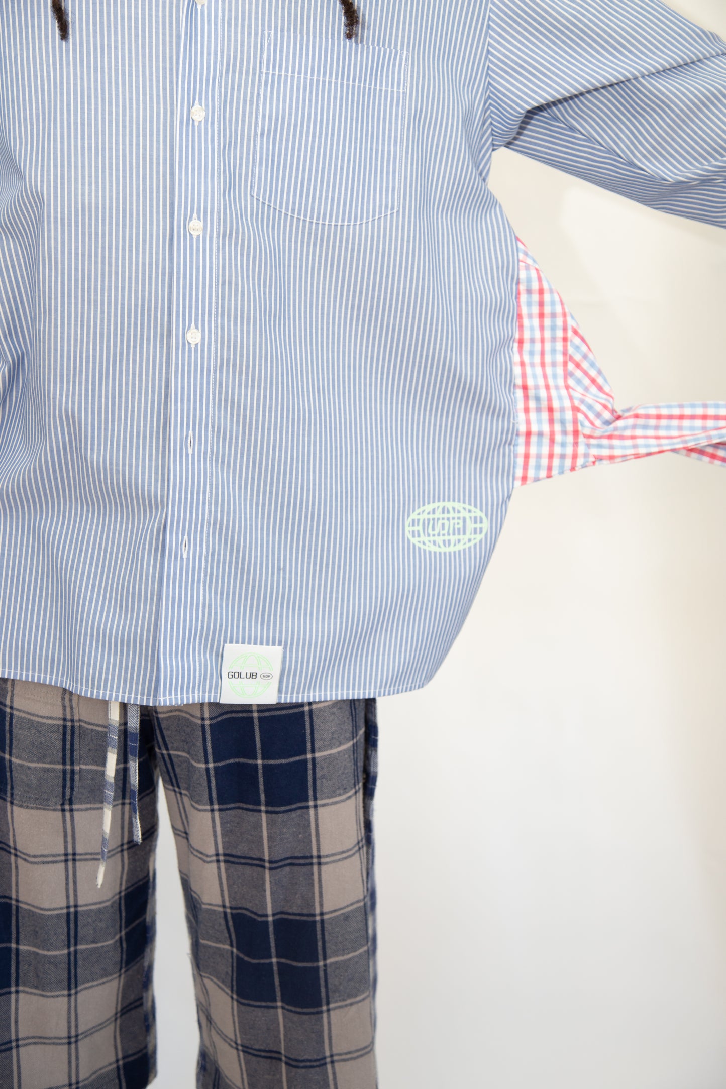 GOLUB UDP UPCYCLED STRIPED LONGSLEEVE BUTTON UP