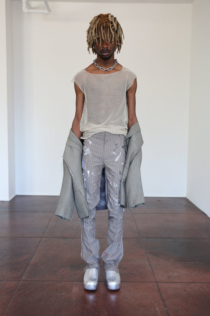 CD1974 SLIM PAINT SPLATTERED TROUSERS