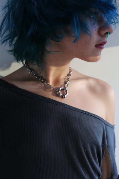 BAD BARBWIRE SEPTUM CHOKER