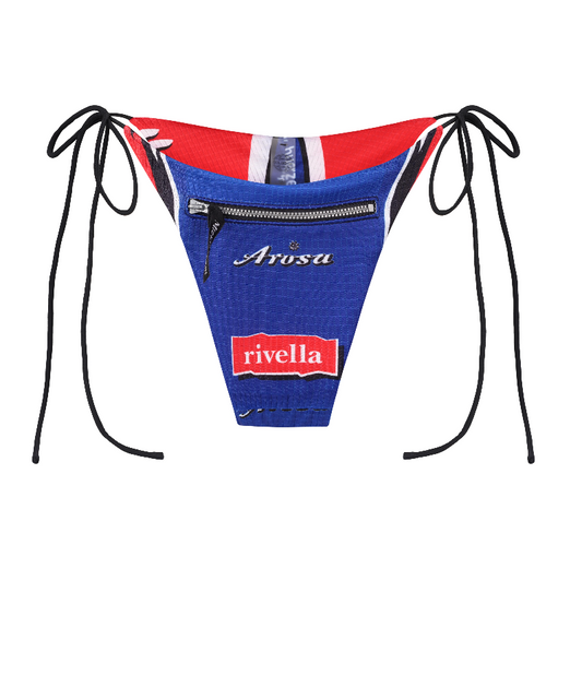 GOLUB UDP UPCYCLED "RIVELLA" RED/BLUE BIKINI BOTTOM 1/1