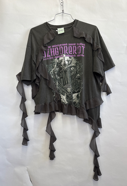 GOLUB UDP REWORKED GREY RUFFLES SHIRT 1/1