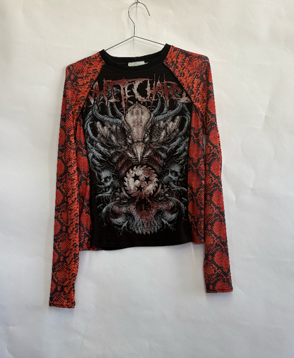 GOLUB UDP UPWORKED ORANGE SNAKEPRINT LONGSLEEVE